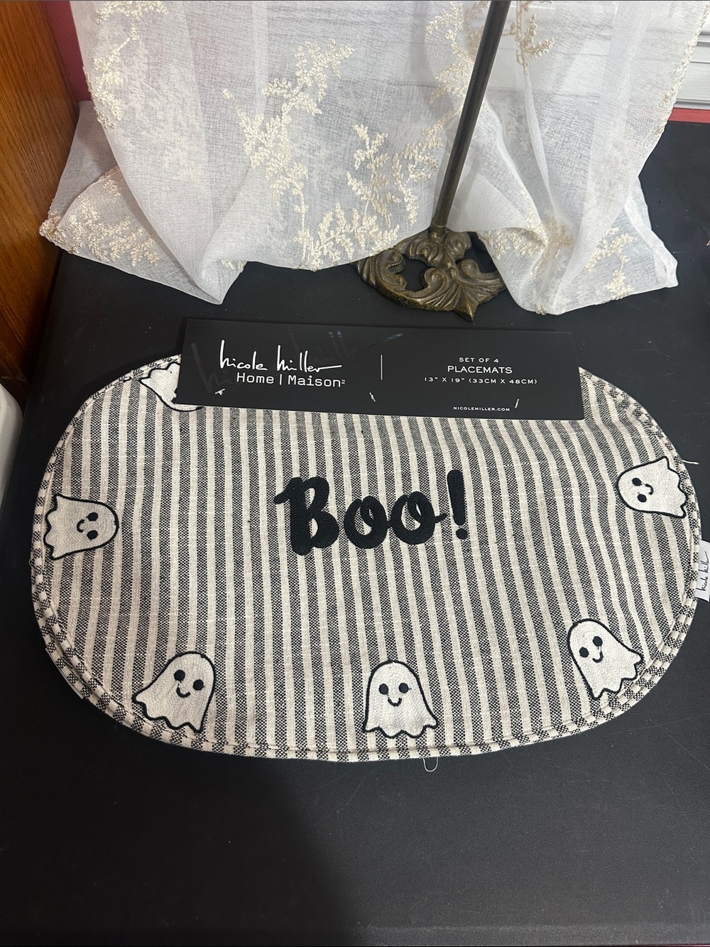 Nicole Miller Halloween cloth boo! 👻 placemats set of 4